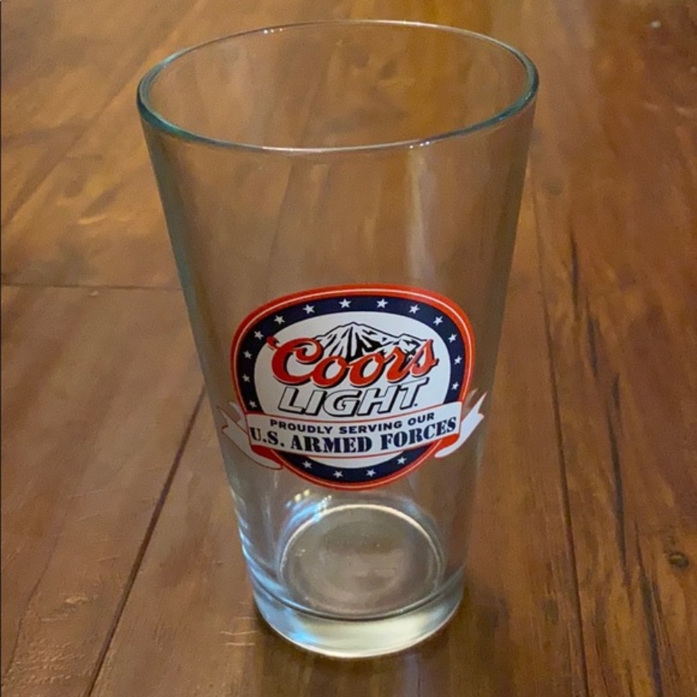 Coors Light Proudly Serving Our‎ Armed Forces Glass
